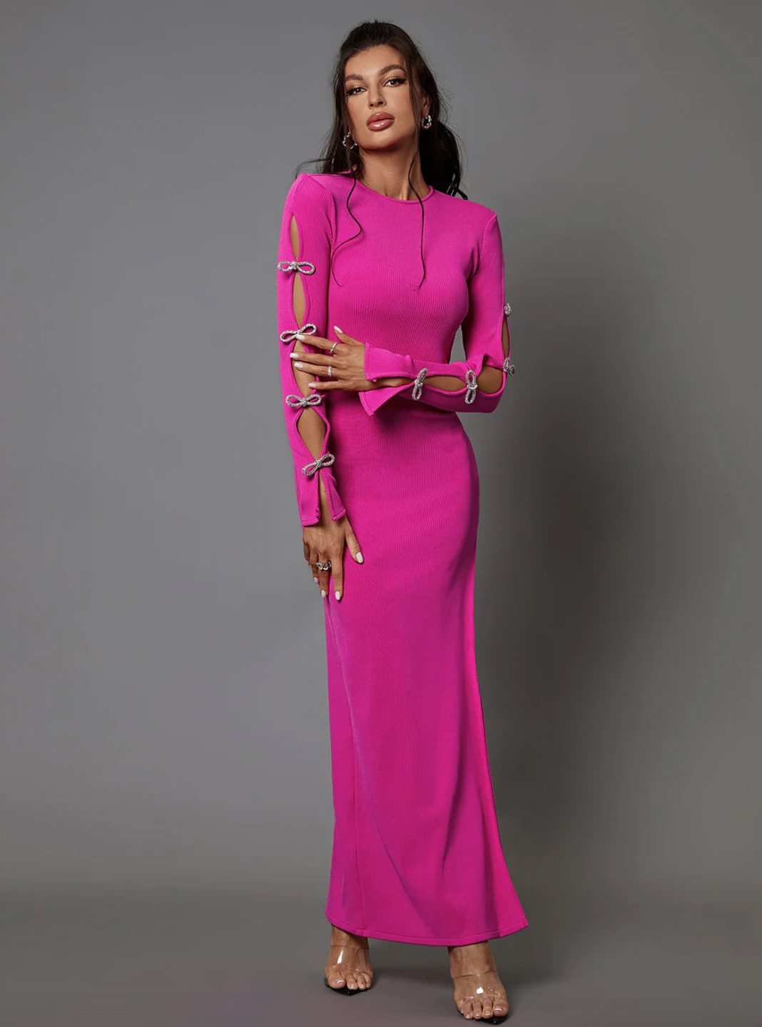 Cutout Bow Mini Bandage Dress main image 1