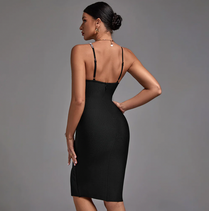 "Toria" Beautiful Stone Beaded Bandage Dress