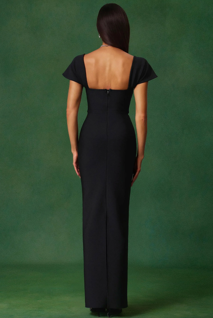 "Victoria" Elegant Crystal Embellished Bandage Dress